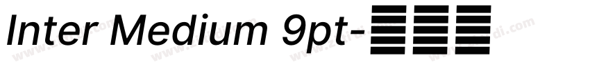 Inter Medium 9pt字体转换
